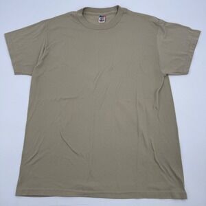 DSCP by Jensen Men's‎ Tan T-Shirt Size L 100% Polyester Military Style